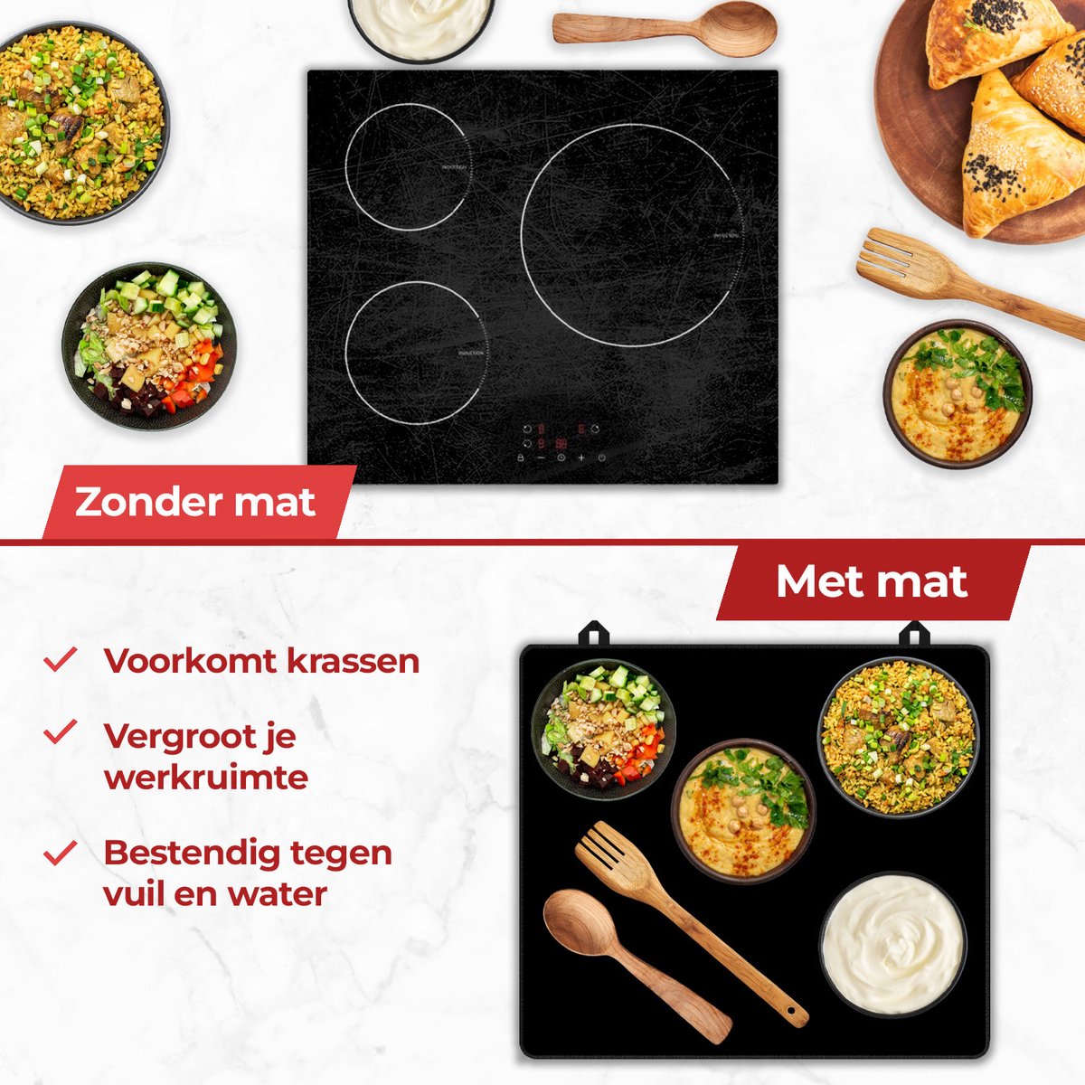 Ventajas de una placa de inducción negra mate lisa