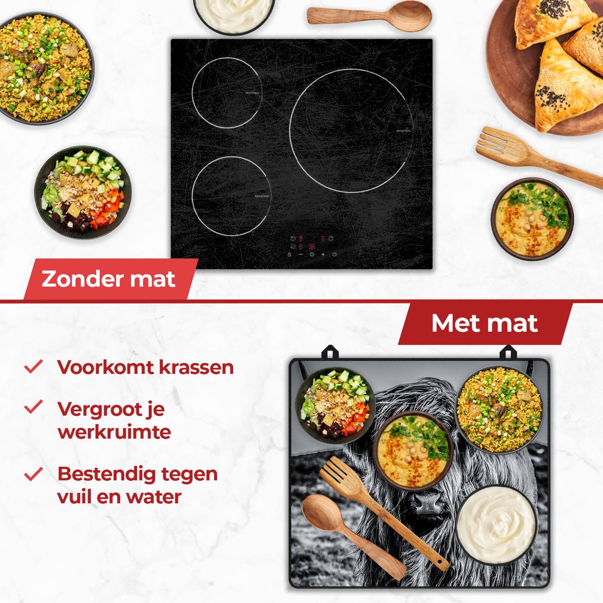 Ventajas de una alfombra de inducción Highlander escocés en blanco y negro