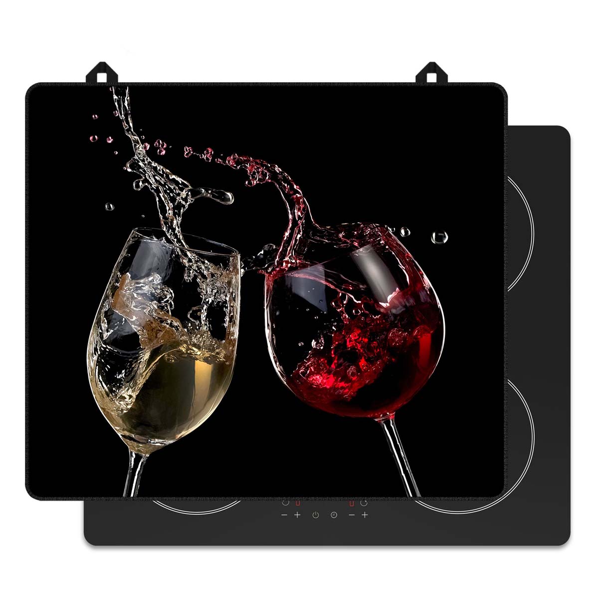 Copri Piano Cottura In Vetro Temperato 80x52 Cm - Universale, Paraspruzzi, Tagliere E Decorazione Per Cucina
